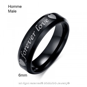AL0050 BOBIJOO Jewelry Alliance Forever Love Black Silver Heart