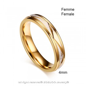 AL0051 BOBIJOO Jewelry Alliance, Golden Fine Gold, Brushed Silver-Tone Trend