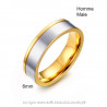 AL0052 BOBIJOO Jewelry Alliance Ring, Gold Silver Rhinestones