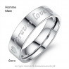 AL0055 BOBIJOO Jewelry Anello Di Alleanza Argento Placcato Amore Per Sempre In Acciaio Inox