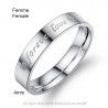 AL0055 BOBIJOO Jewelry Ring Alliance Silver-Plated Forever Love Stainless Steel