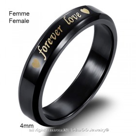 AL0056 BOBIJOO Jewelry Alliance Forever Love Black Rose Gold Heart