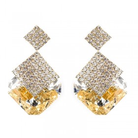 Boucles d'Oreilles Pendantes Strass Cristal Soirée bobijoo