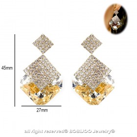 BOF0061 BOBIJOO JEWELRY Aretes Colgantes De Diamantes De Imitación De Cristal De La Noche