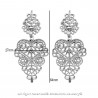 BOF0062 BOBIJOO JEWELRY Vintage earrings-Ethnic Dangling Silver