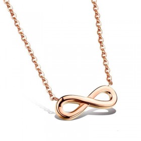 Collier Pendentif Infini Collier Doré Or Fin Rose bobijoo