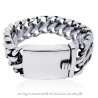 BR0149 BOBIJOO Jewelry Bracelet Curb Chain Large Mesh Twisted Steel