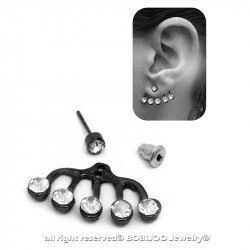 BOF0004 BOBIJOO JEWELRY Earrings Multi rhinestones
