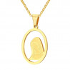 PEF0029 BOBIJOO Jewelry Pendant Woman's Face, Virgin Mary, Gold