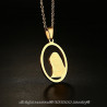 PEF0029 BOBIJOO Jewelry Pendant Woman's Face, Virgin Mary, Gold