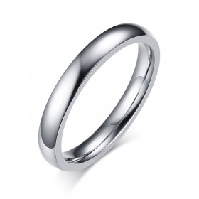 Bague Alliance Simple Mixte Acier Inoxydable Argenté 3mm bobijoo