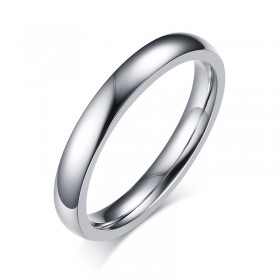 AL0059 BOBIJOO Jewelry Ring Alliance Einfachen Gemischten Edelstahl Silber 3mm