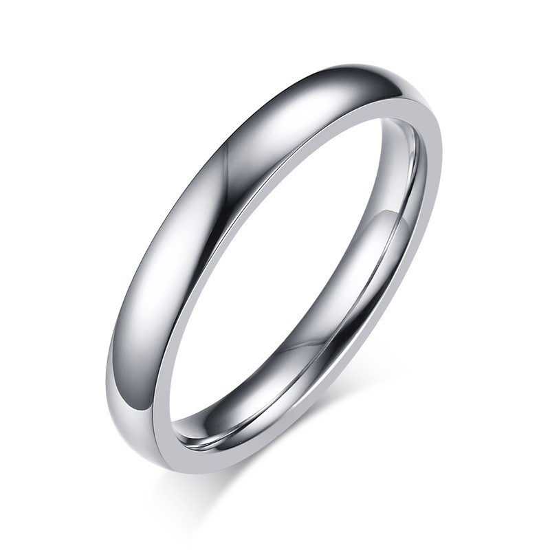 AL0059 BOBIJOO Jewelry Ring Alliance Einfachen Gemischten Edelstahl Silber 3mm