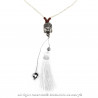 COF0028 BOBIJOO Jewelry Halskette Anhänger Bommel Bali Buddha Perlen Farben