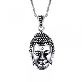 Pendentif Tête de Bouddha Bali Asie Acier Inoxydable bobijoo