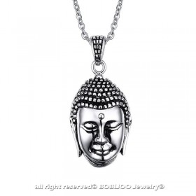 PE0056 BOBIJOO Jewelry Anhänger Buddha Kopf Bali-Asien Edelstahl