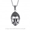 PE0056 BOBIJOO Jewelry Pendant Head of Buddha Bali Asia Stainless Steel