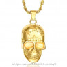 PE0057 BOBIJOO Jewelry Anhänger totenkopf Etoilée Vergoldet, Gold + Kette