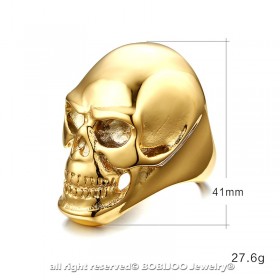 BA0139 BOBIJOO Jewelry Siegelring Ring totenkopf Gold Ende Stahl