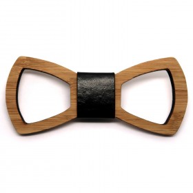 NP0007 BOBIJOO Jewelry Bowtie durchbrochenen Bambusholz classic