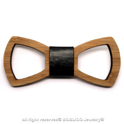 NP0007 BOBIJOO Jewelry Legno di bambù di openwork bowtie classica