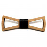 NP0006 BOBIJOO Jewelry Bow tie traforata in legno di bambù Design rettangolo