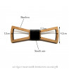 NP0006 BOBIJOO Jewelry Bow tie traforata in legno di bambù Design rettangolo