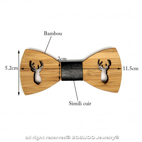 BOBIJOO Jewelry Noeud Papillon Tendance Bois Bambou Homme Pipe Fumée Fumeur Fait Main Cuir BOBIJOO Jewelry Noeud Papillon Tendance Bois Bambou Homme Pipe Fumée Fumeur Fait Main Cuir