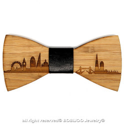 NP0003 BOBIJOO Jewelry Fliege Holz Bambus London GB