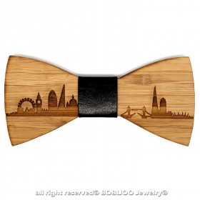 NP0003 BOBIJOO Jewelry Bow tie wood bamboo London GB