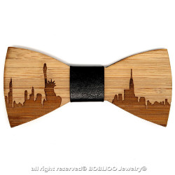 NP0002 BOBIJOO Jewelry Papillon in legno di bambù New-York USA