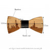 NP0002 BOBIJOO Jewelry Bamboo Wood Bow Tie New-York USA