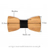 NP0009 BOBIJOO Jewelry Classic Bamboo Wood Bow Tie Neutral