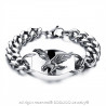 GO0010 BOBIJOO Jewelry Curb catena Bracciale Uomo Biker Flying Eagle USA Acciaio