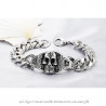 GO0011 BOBIJOO Jewelry Curb catena Bracciale Uomo Biker Templari (Testa di Morte