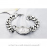 GO0011 BOBIJOO Jewelry Curb catena Bracciale Uomo Biker Templari (Testa di Morte