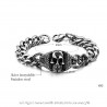 GO0011 BOBIJOO Jewelry Curb catena Bracciale Uomo Biker Templari (Testa di Morte
