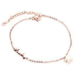 Chaîne de Cheville Femme Doré Or Fin Lucky Etoile Bonheur bobijoo