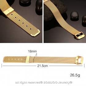 BR0181 BOBIJOO Jewelry Cinghia Cintura Donna in Argento o oro 18mm
