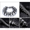 BR0185 BOBIJOO Jewelry Bracelet Man Biker skull Head Skull Stainless Steel