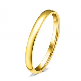 AL0023 BOBIJOO Jewelry Bund Fein 3mm Gemischte Edelstahl Vergoldet, Gold