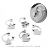 PIP0028 BOBIJOO Jewelry Lot of 5 earrings Silver