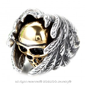 BA0151 BOBIJOO Jewelry Siegelring Ring Biker Mann Mi Ange Mi-Daemon