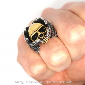 BA0151 BOBIJOO Jewelry Siegelring Ring Biker Mann Mi Ange Mi-Daemon