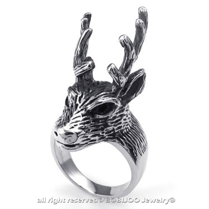 Bague Tournante De Cerf Errant Dans La Forêt, Bague En Acier Au Titane Pour  Homme Et Femme, Livraison Gratuite Pour Les Nouveaux Utilisateurs