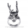 BA0153 BOBIJOO Jewelry Ring Deer Head Hunter Man Woman Stainless Steel