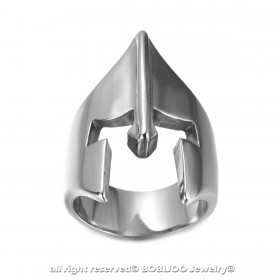 BA0160 BOBIJOO Jewelry Siegelring Ring-Helm Ritter Rüstung Mittelalter