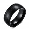 BA0172 BOBIJOO Jewelry Ring-Ring-Alliance-Stahl-Schwarz-Kohlenstoff-Faser-8mm