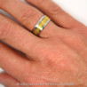 BA0175 BOBIJOO Jewelry Ring-Alliance-Ring Stahl Silber Mit Goldenem Drachen, Glänzend