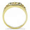 BA0184 BOBIJOO Jewelry Ring Signet Steel Gilded Gold Finish Templar Cross Ecu